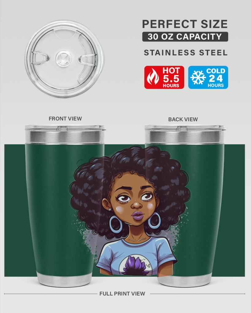 Sparkling Black Girl Design 20#- women-girls- Tumbler