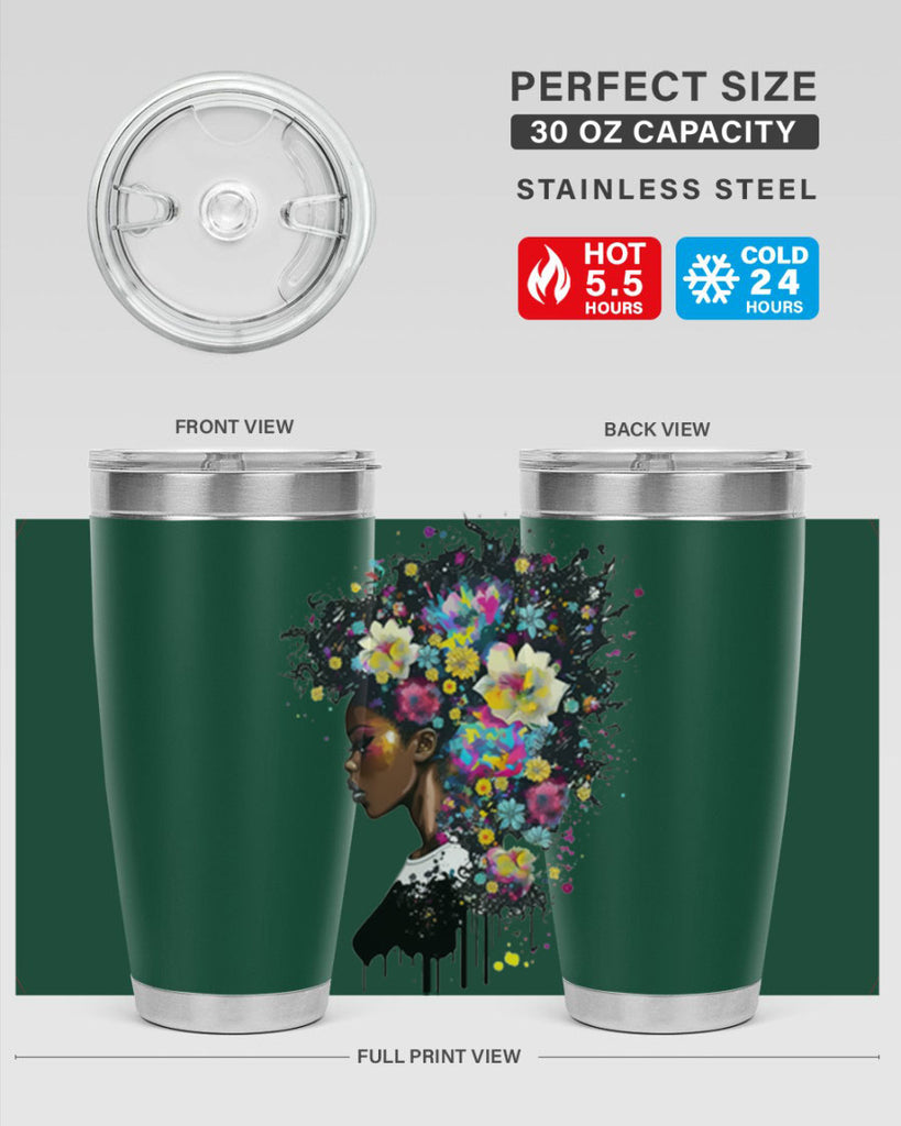 Sparkling Black Girl Design 2#- women-girls- Tumbler