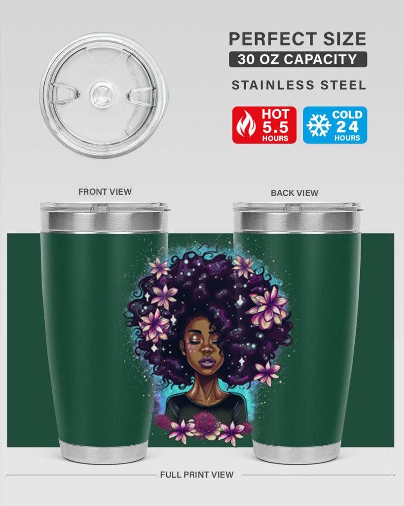 Sparkling Black Girl Design 3#- women-girls- Tumbler