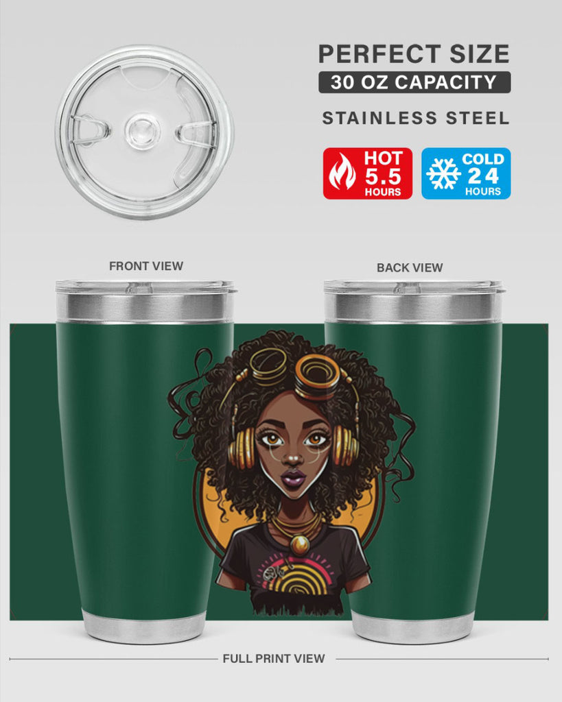Sparkling Black Girl Design 5#- women-girls- Tumbler