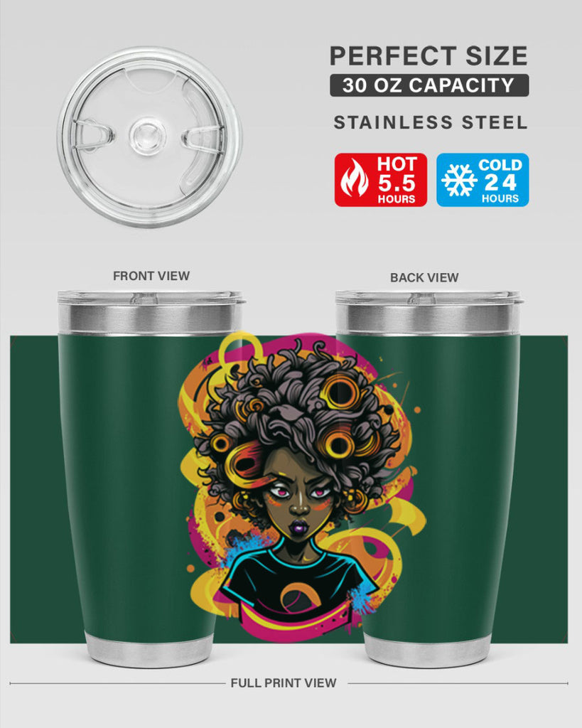 Sparkling Black Girl Design 6#- women-girls- Tumbler