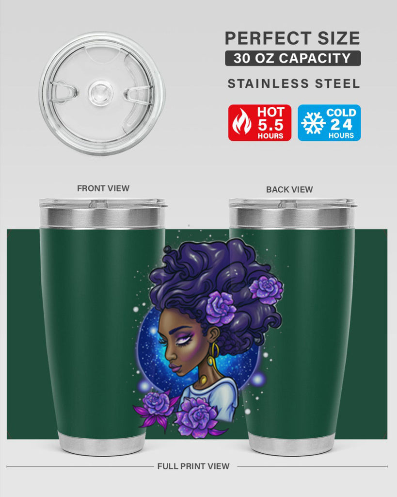 Sparkling Black Girl Design 7#- women-girls- Tumbler