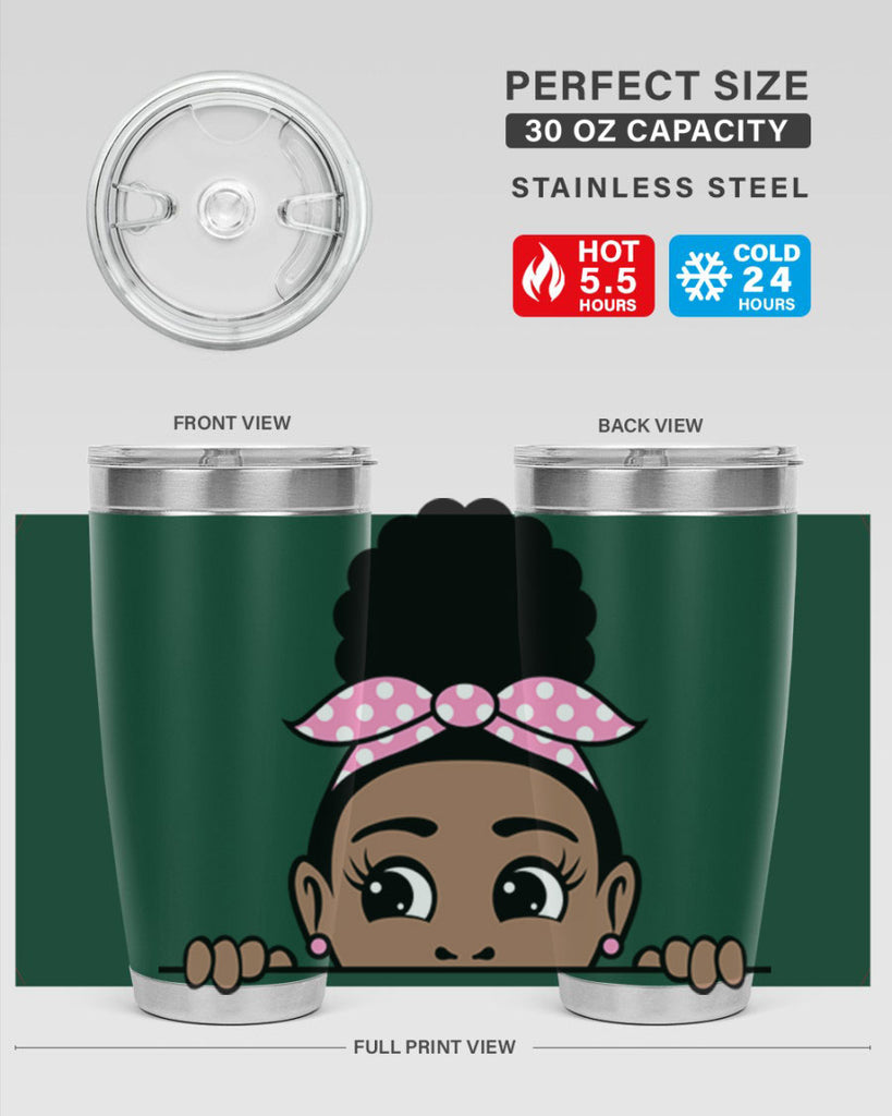 afro puff bandana girl peekaboo 86#- women-girls- Tumbler