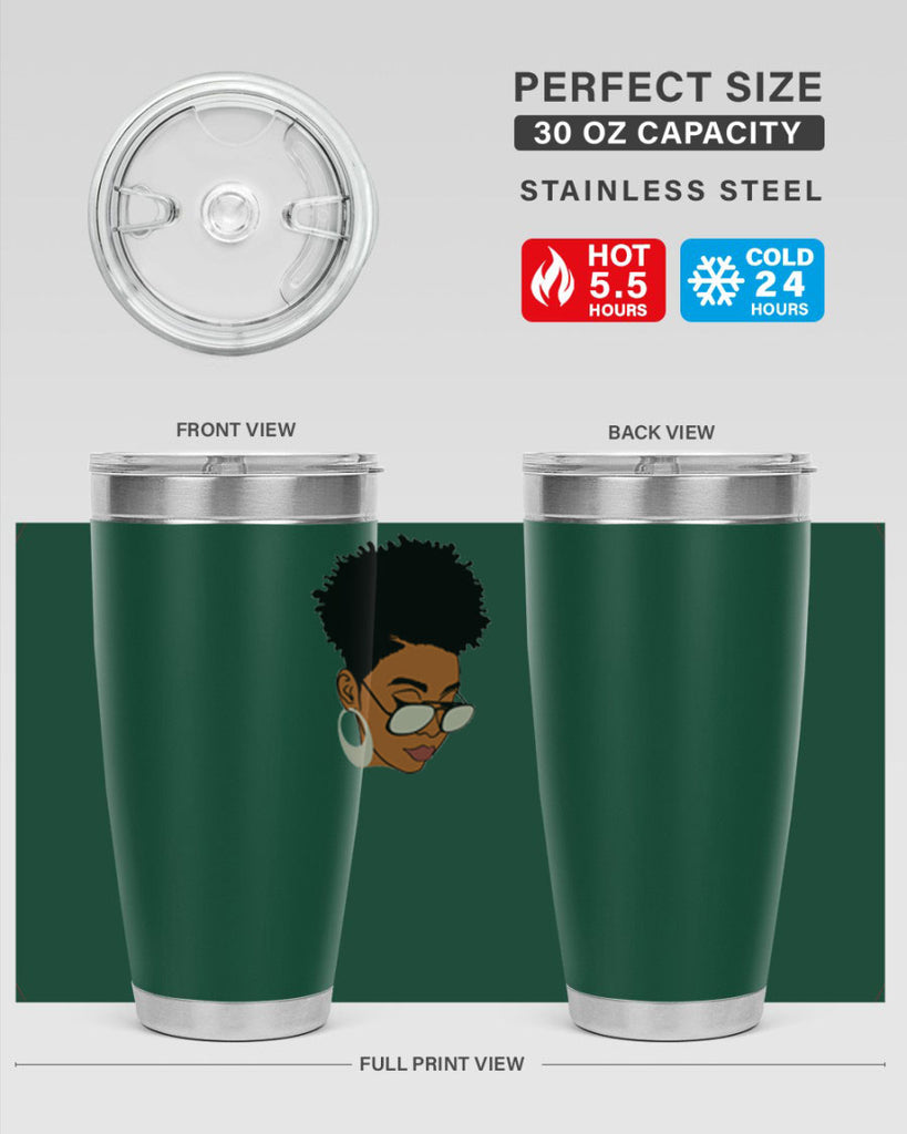 black afro 44#- women-girls- Tumbler