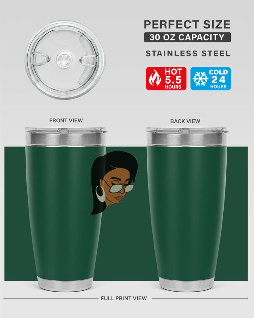 black afro 48#- women-girls- Tumbler