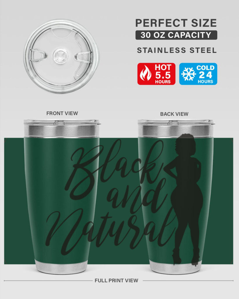 black and natural 22#- women-girls- Tumbler