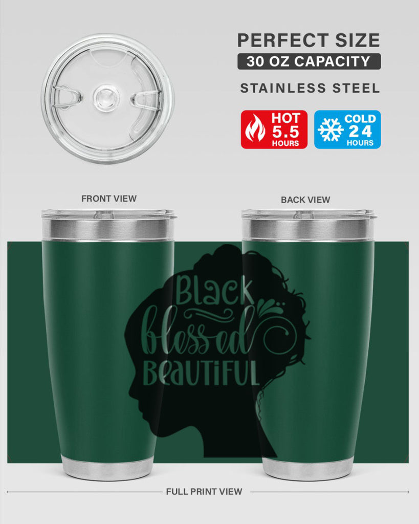 black blessed beautiful Style 62#- women-girls- Tumbler