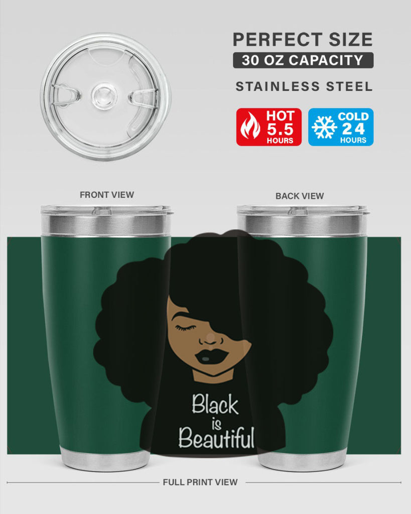 black is beautiful 12#- women-girls- Tumbler