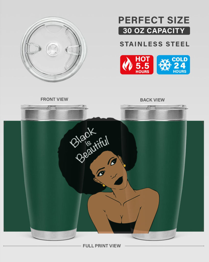 black is beautiful 13#- women-girls- Tumbler