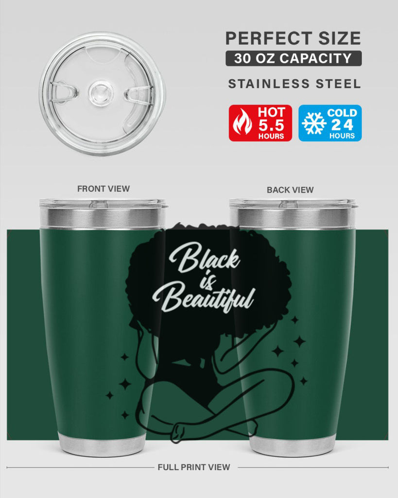 black is beautiful 15#- women-girls- Tumbler