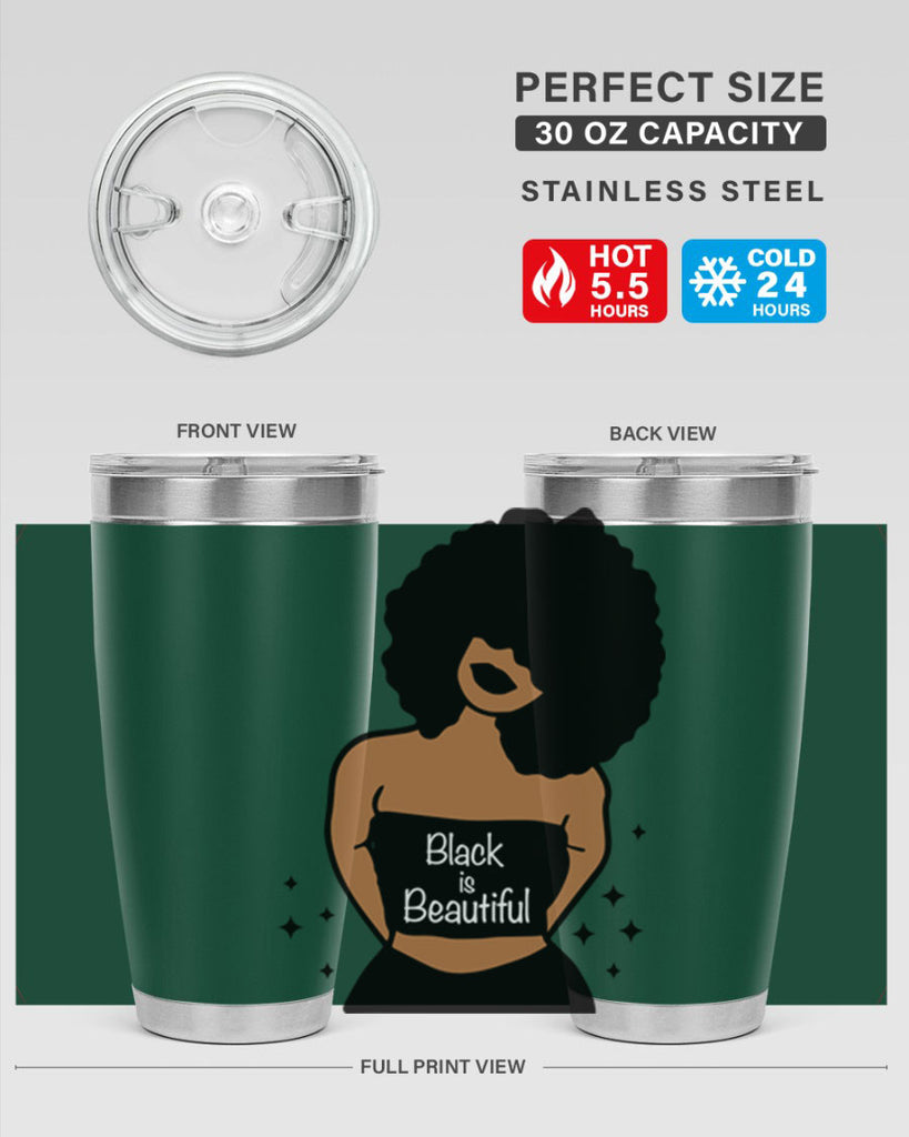 black is beautiful 16#- women-girls- Tumbler