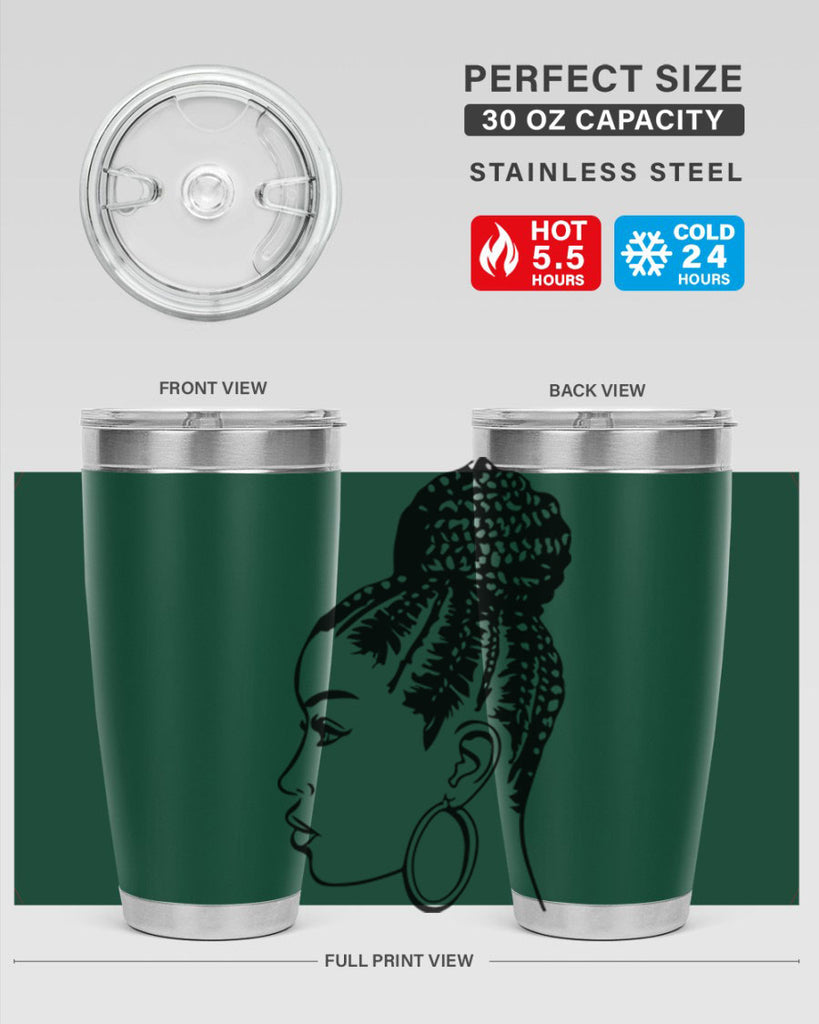 black woman with braids 7#- women-girls- Tumbler