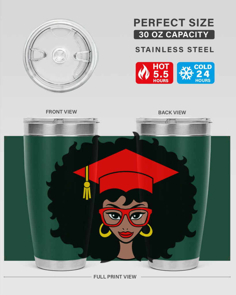 graduation black woman 32#- women-girls- Tumbler