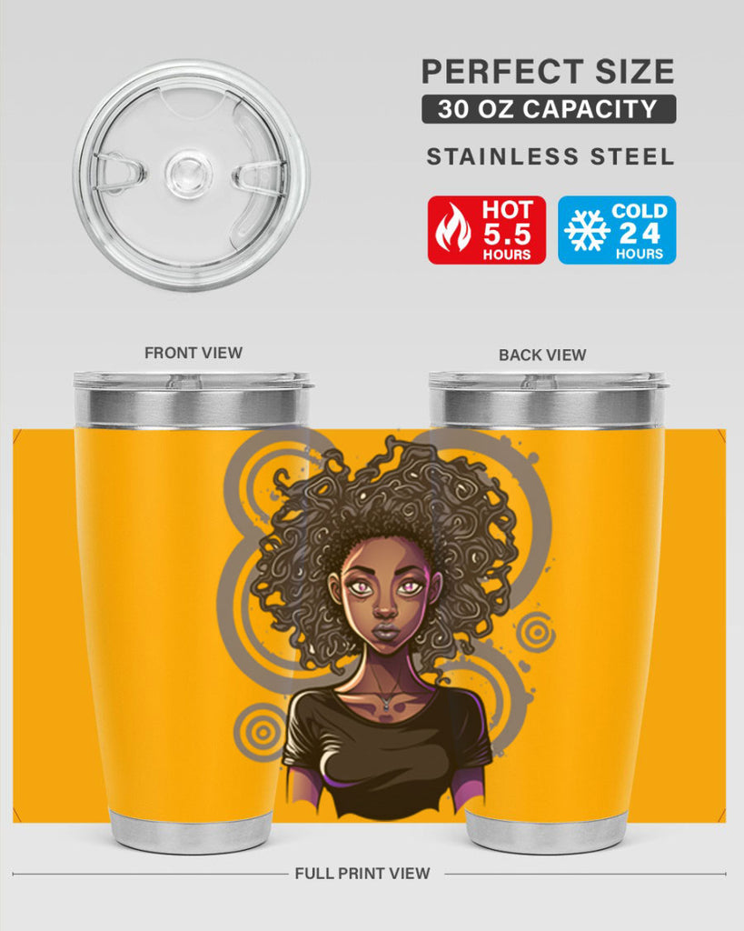 Sparkling Black Girl Design 14#- women-girls- Tumbler
