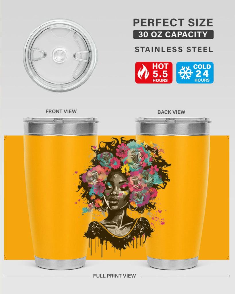 Sparkling Black Girl Design 17#- women-girls- Tumbler