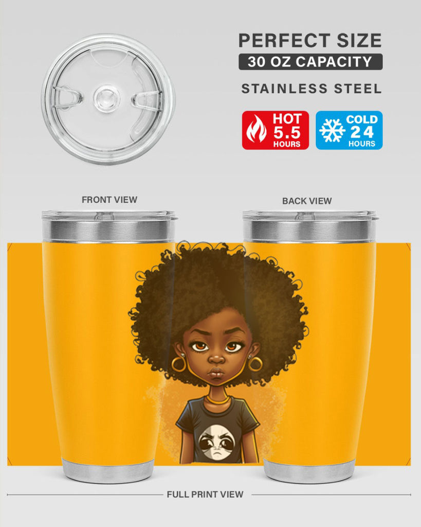 Sparkling Black Girl Design 8#- women-girls- Tumbler