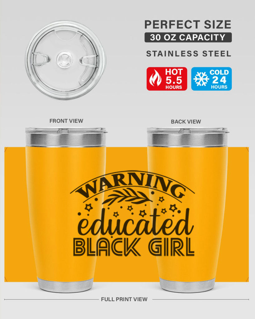 Warning educated black girl Style 1#- women-girls- Tumbler