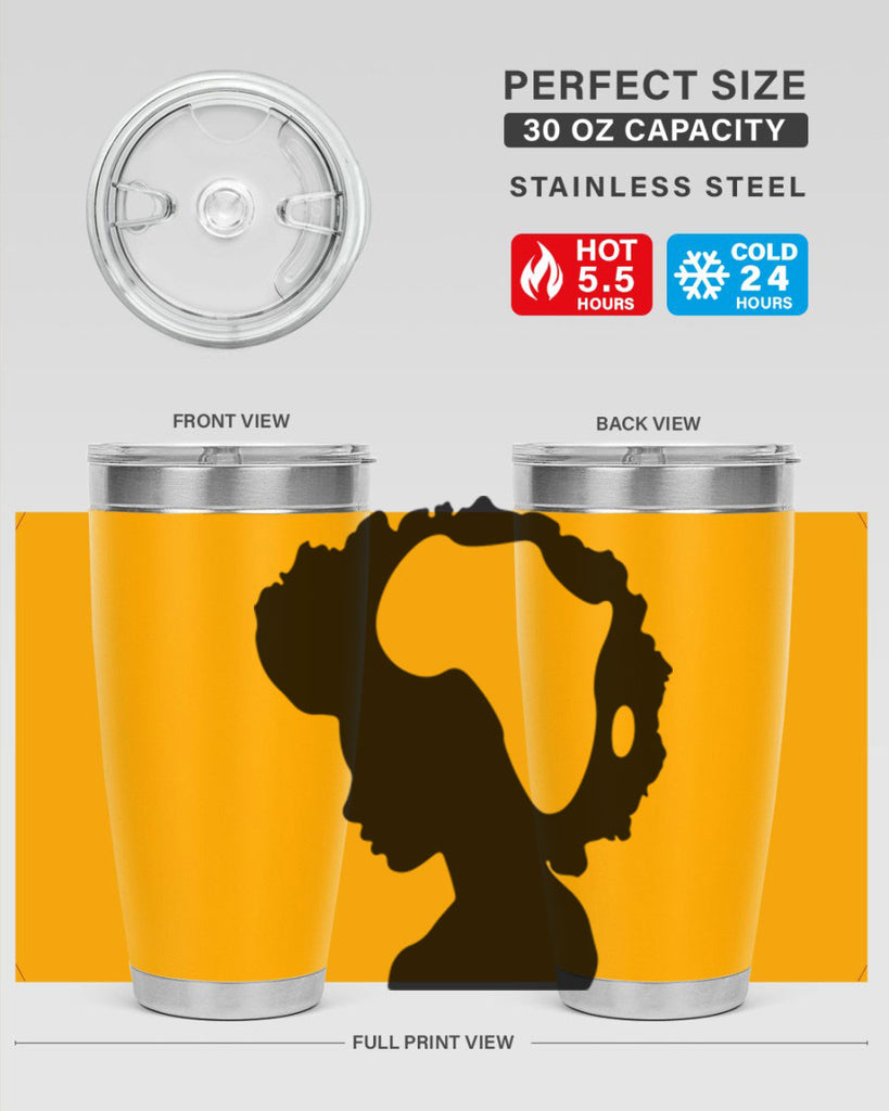 afro woman with africa map 65#- women-girls- Tumbler