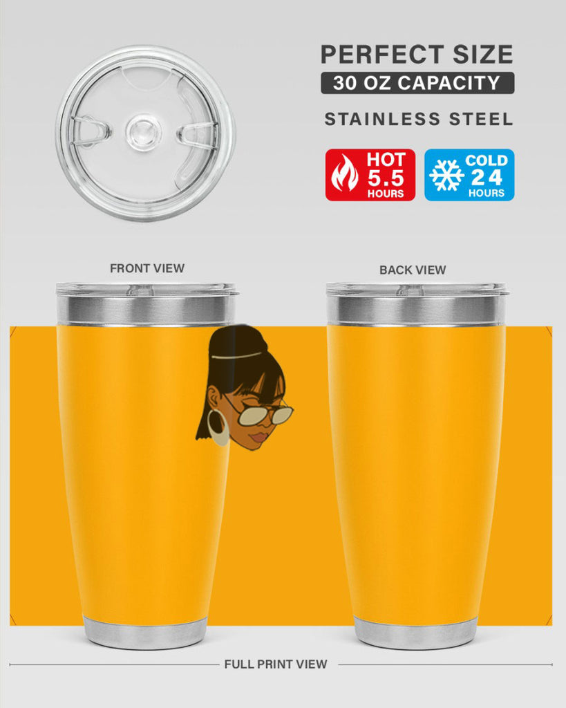 black afro 40#- women-girls- Tumbler
