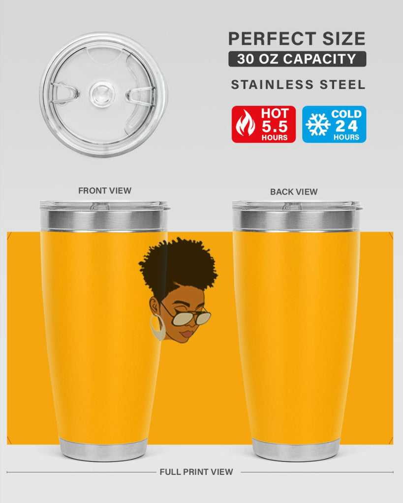 black afro 44#- women-girls- Tumbler
