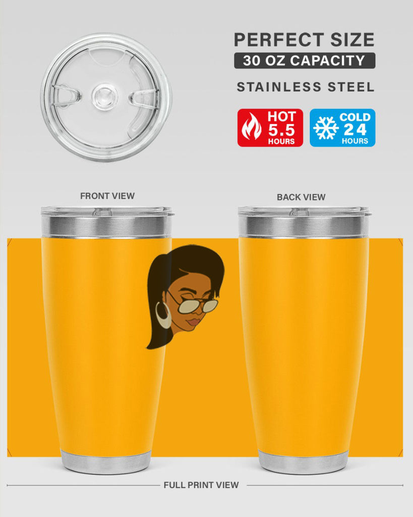 black afro 48#- women-girls- Tumbler