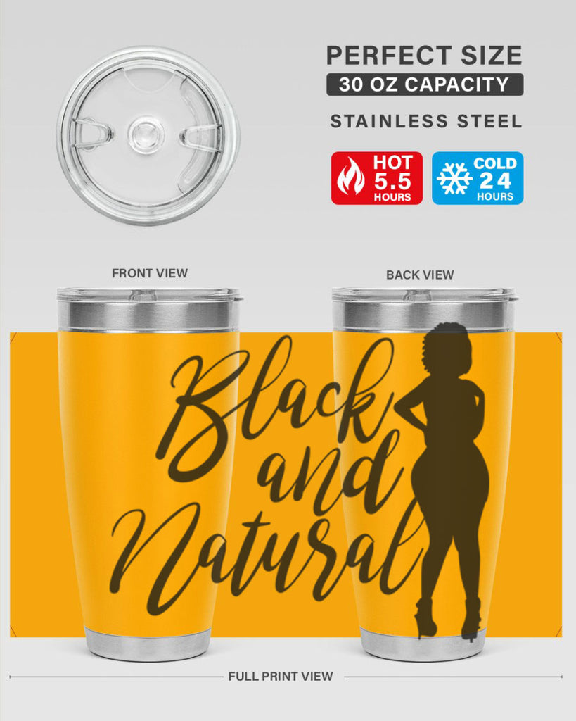 black and natural 22#- women-girls- Tumbler