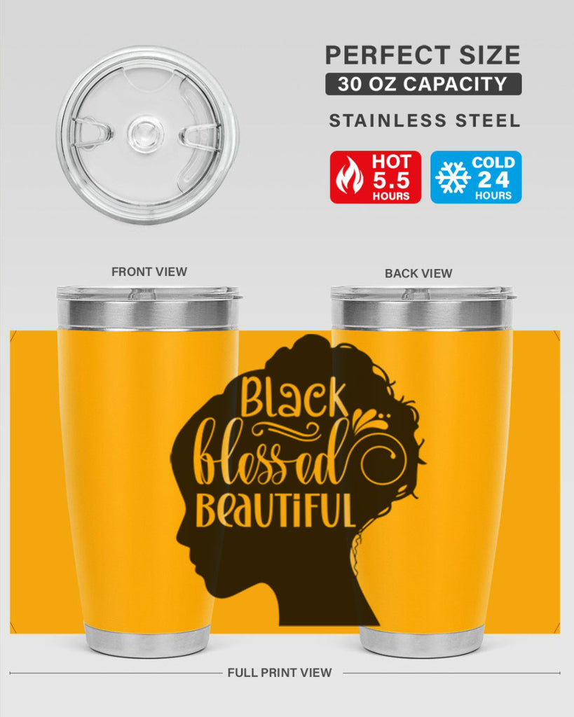 black blessed beautiful Style 62#- women-girls- Tumbler