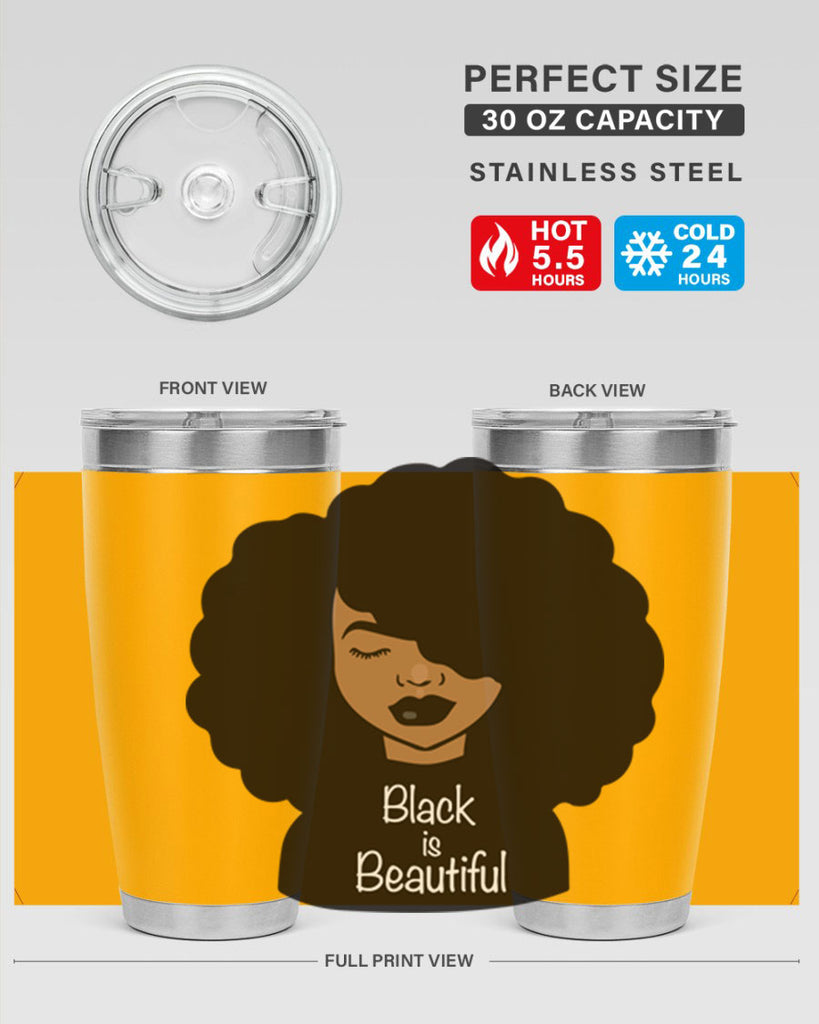 black is beautiful 12#- women-girls- Tumbler