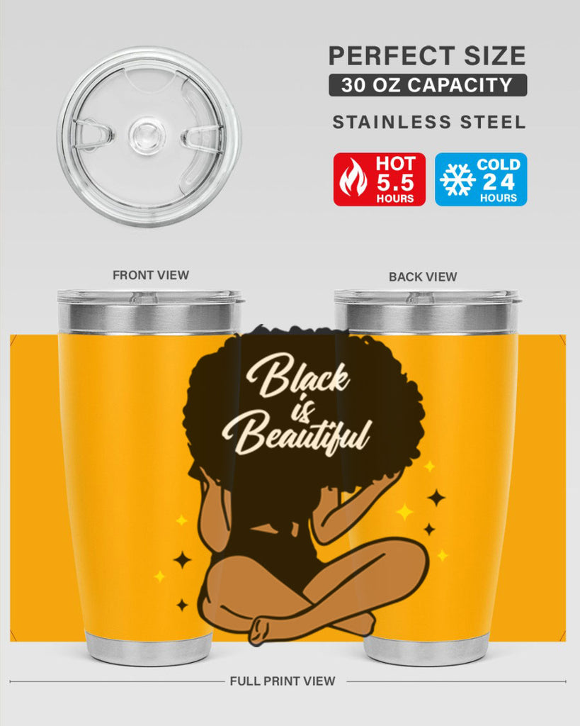 black is beautiful 14#- women-girls- Tumbler