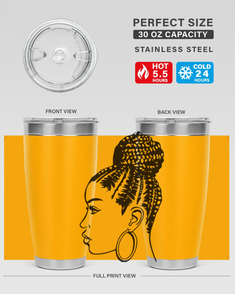 black woman with braids 7#- women-girls- Tumbler