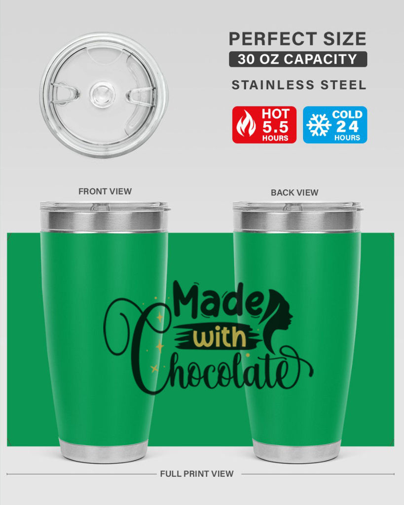 Made with chocolate Style 24#- women-girls- Tumbler
