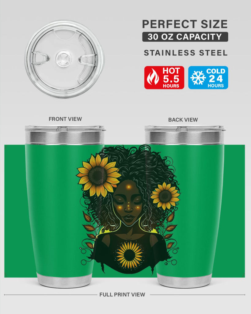 Sparkling Black Girl Design 13#- women-girls- Tumbler
