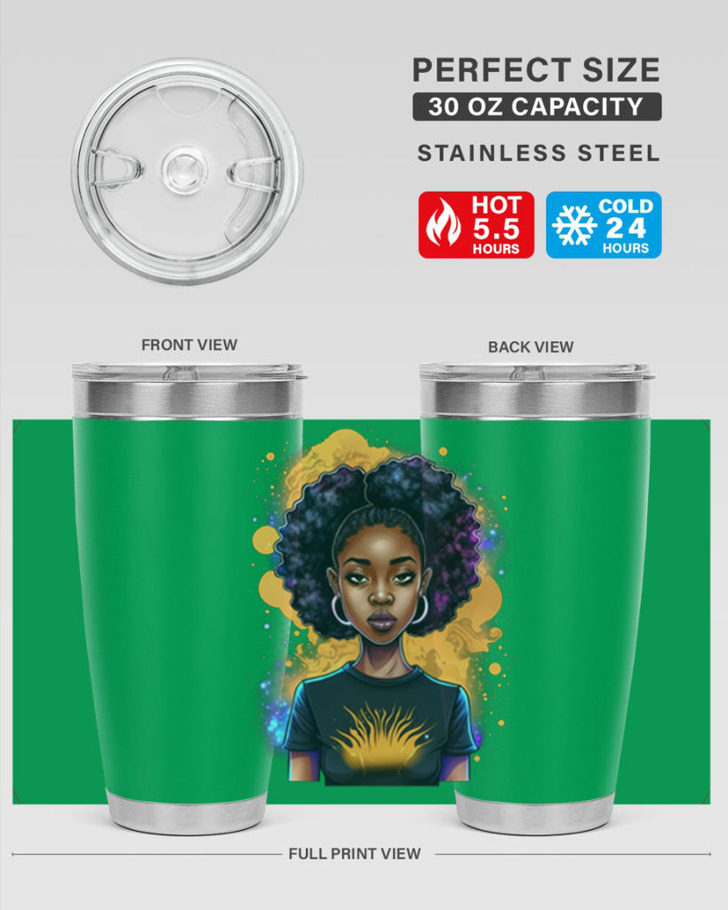 Sparkling Black Girl Design 15#- women-girls- Tumbler