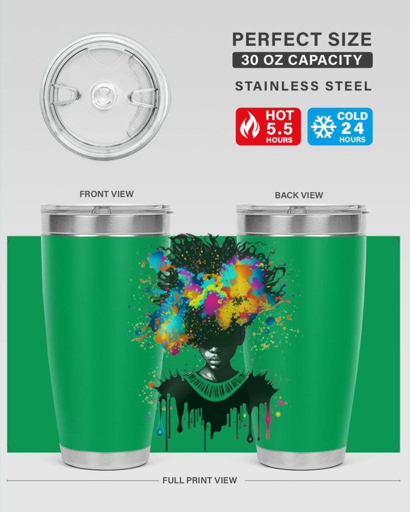 Sparkling Black Girl Design 16#- women-girls- Tumbler