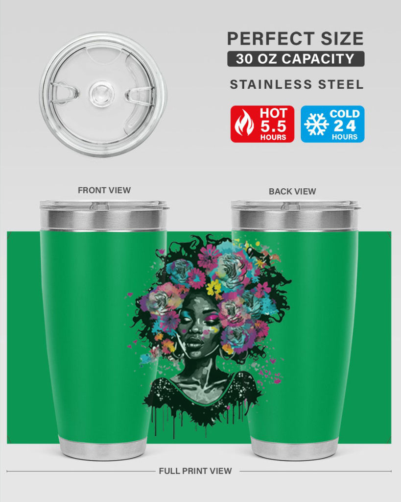 Sparkling Black Girl Design 17#- women-girls- Tumbler
