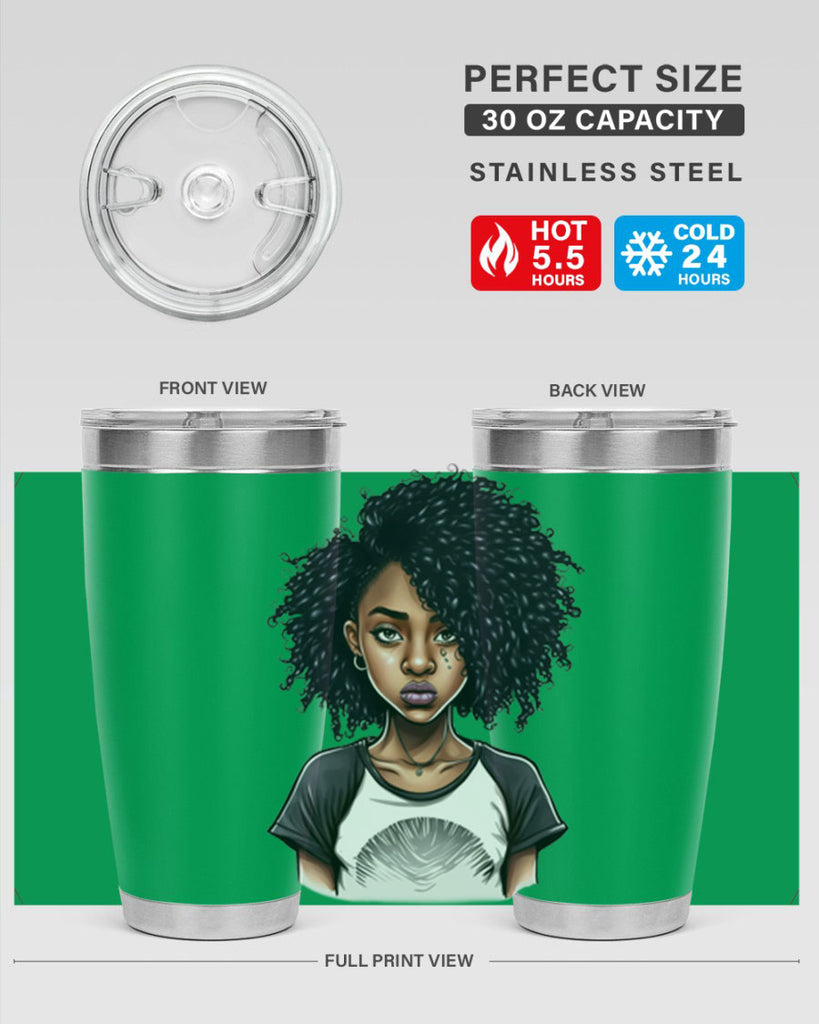 Sparkling Black Girl Design 18#- women-girls- Tumbler