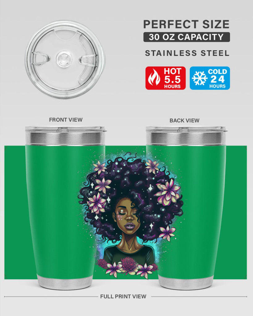Sparkling Black Girl Design 3#- women-girls- Tumbler