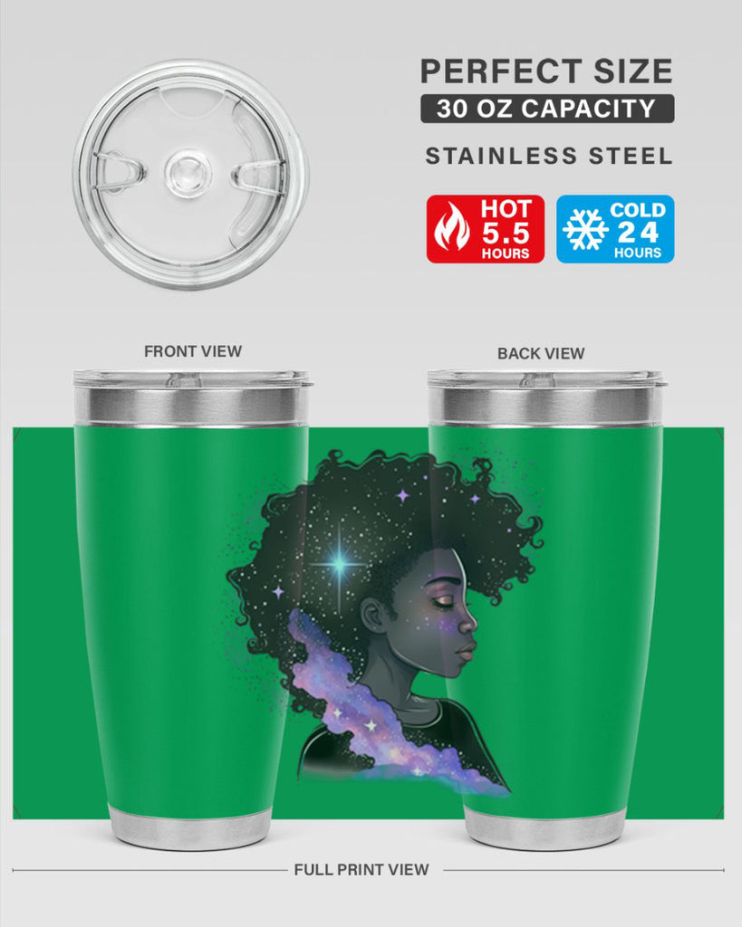 Sparkling Black Girl Design 4#- women-girls- Tumbler