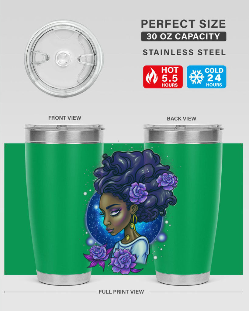Sparkling Black Girl Design 7#- women-girls- Tumbler
