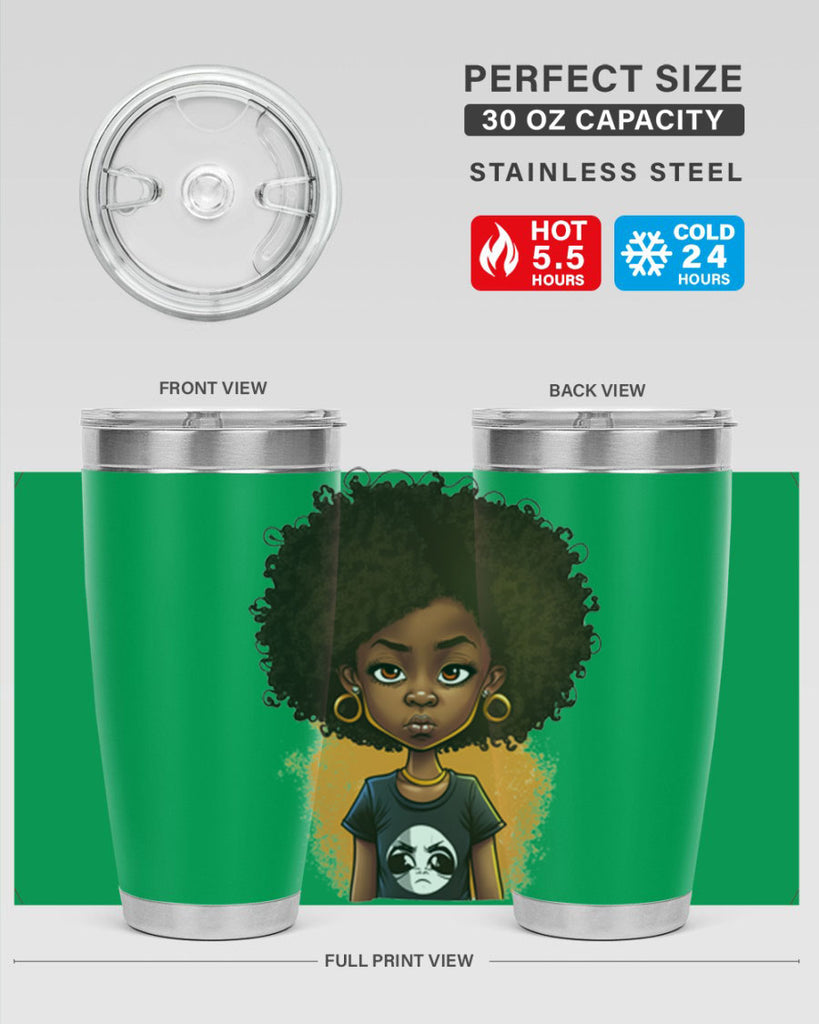 Sparkling Black Girl Design 8#- women-girls- Tumbler