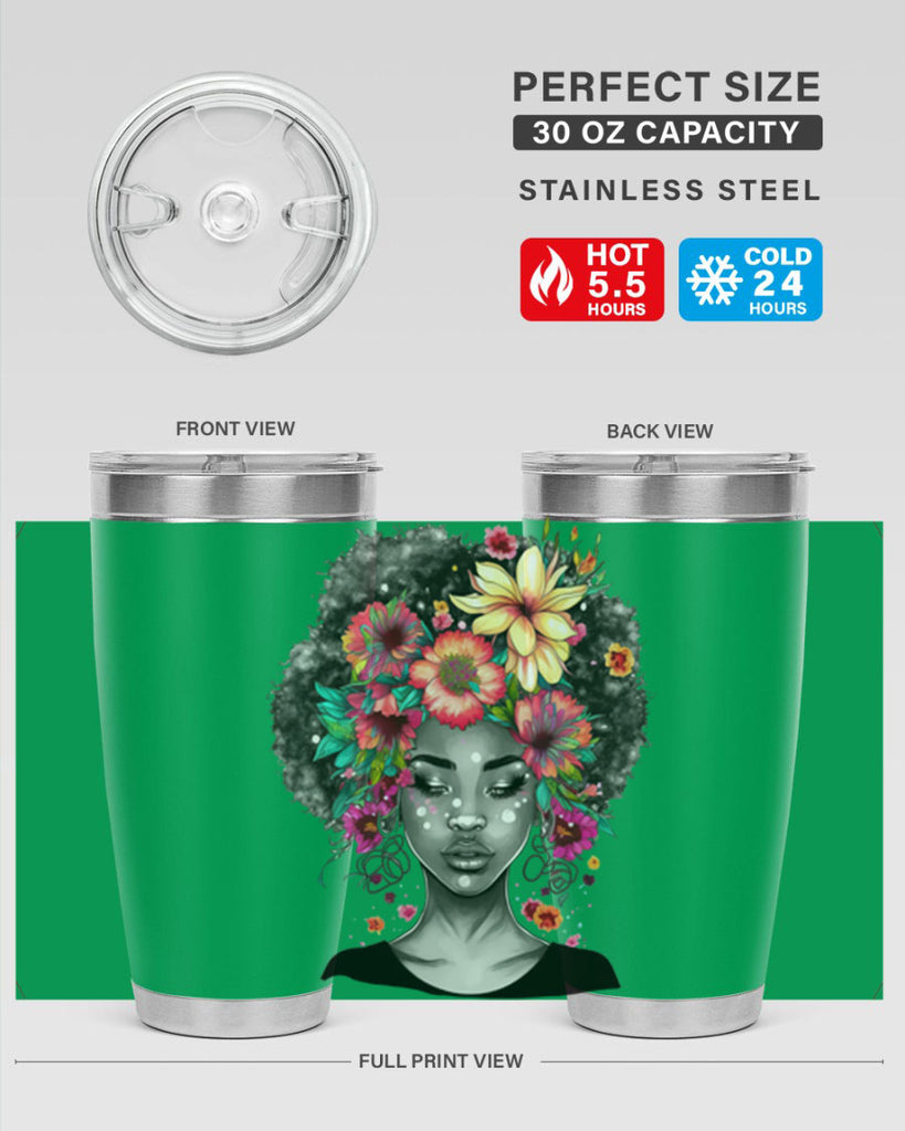 Sparkling Black Girl Design 9#- women-girls- Tumbler