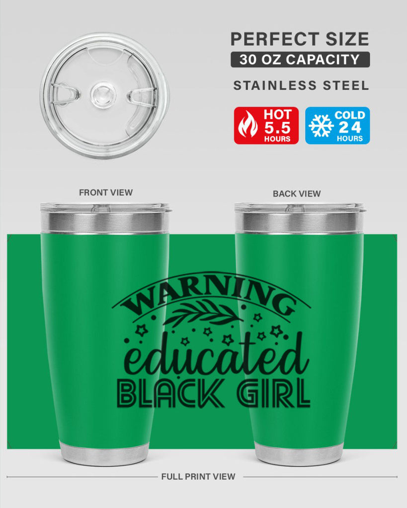 Warning educated black girl Style 1#- women-girls- Tumbler