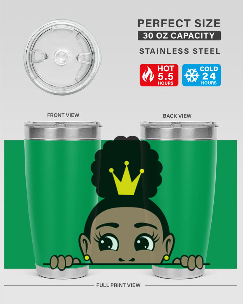 afro puff crown girl 1#- women-girls- Tumbler