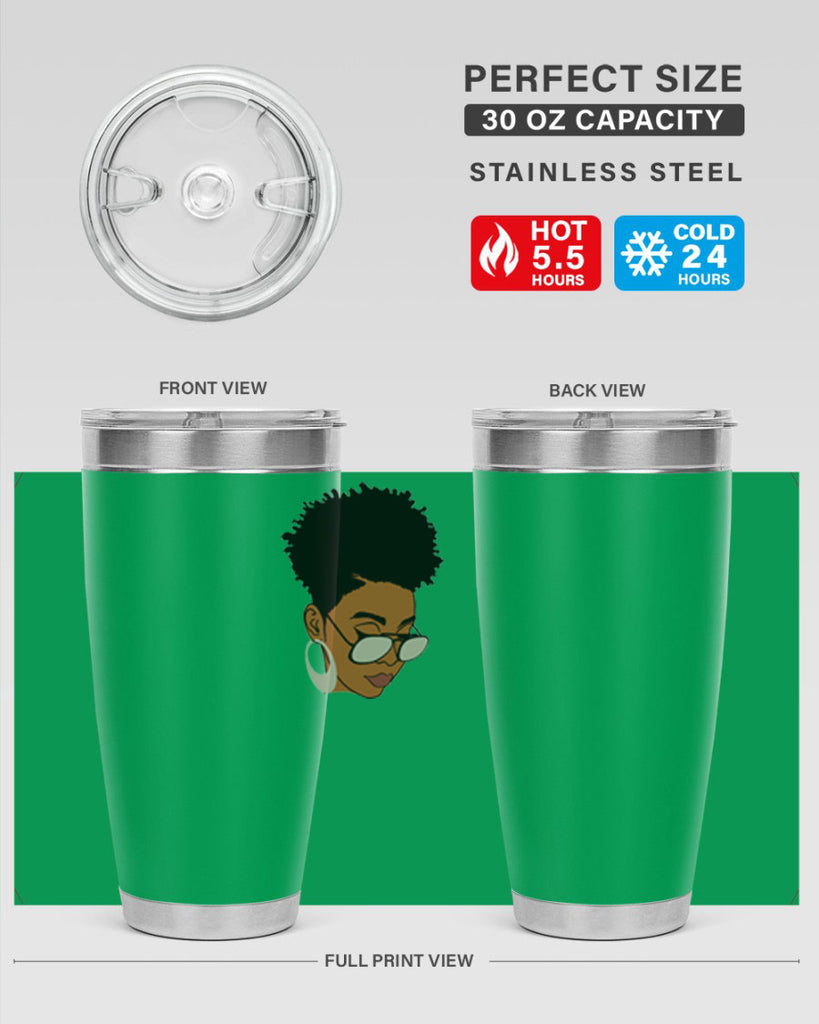 black afro 44#- women-girls- Tumbler