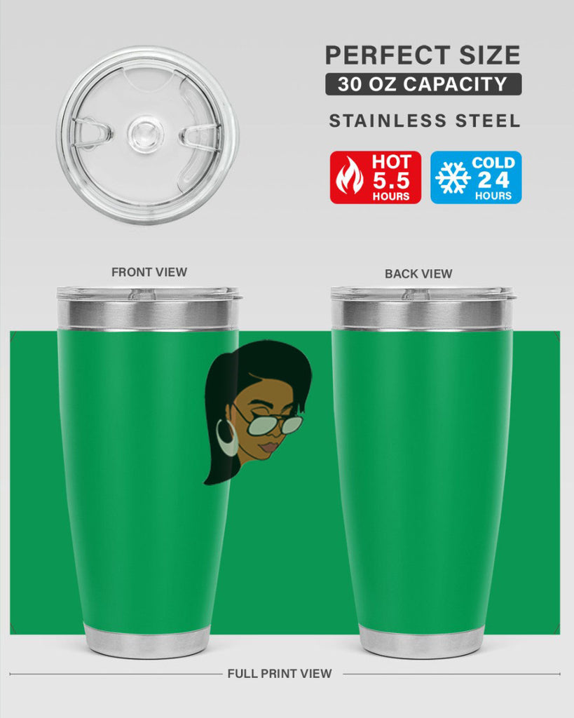 black afro 48#- women-girls- Tumbler