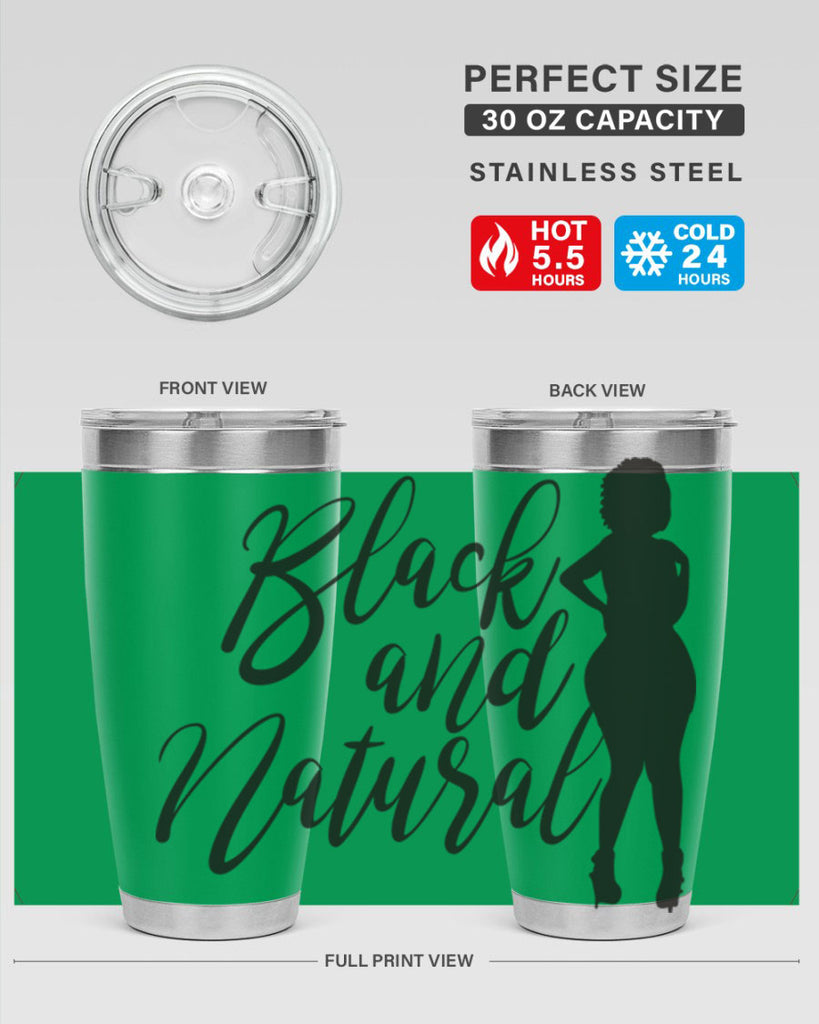 black and natural 22#- women-girls- Tumbler