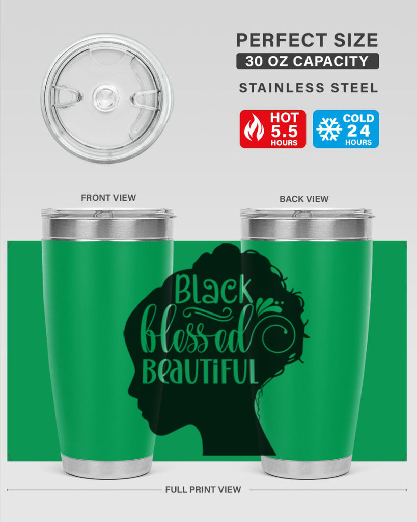 black blessed beautiful Style 62#- women-girls- Tumbler