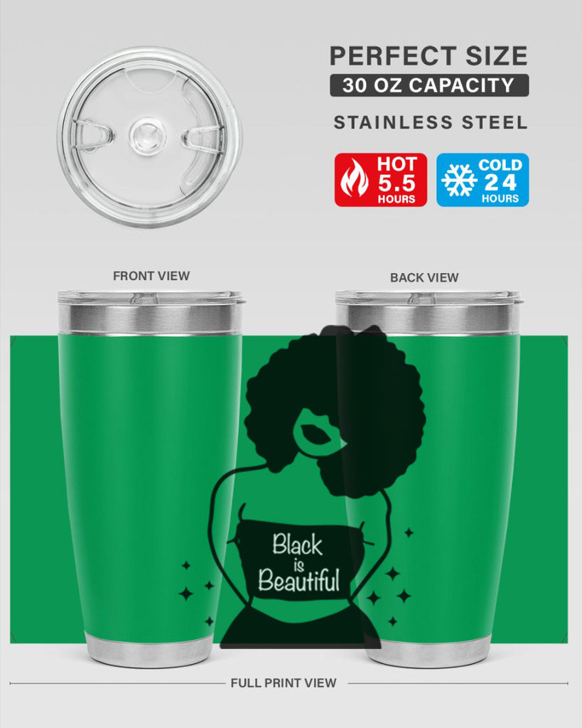 black is beautiful 11#- women-girls- Tumbler