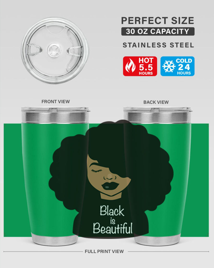black is beautiful 12#- women-girls- Tumbler