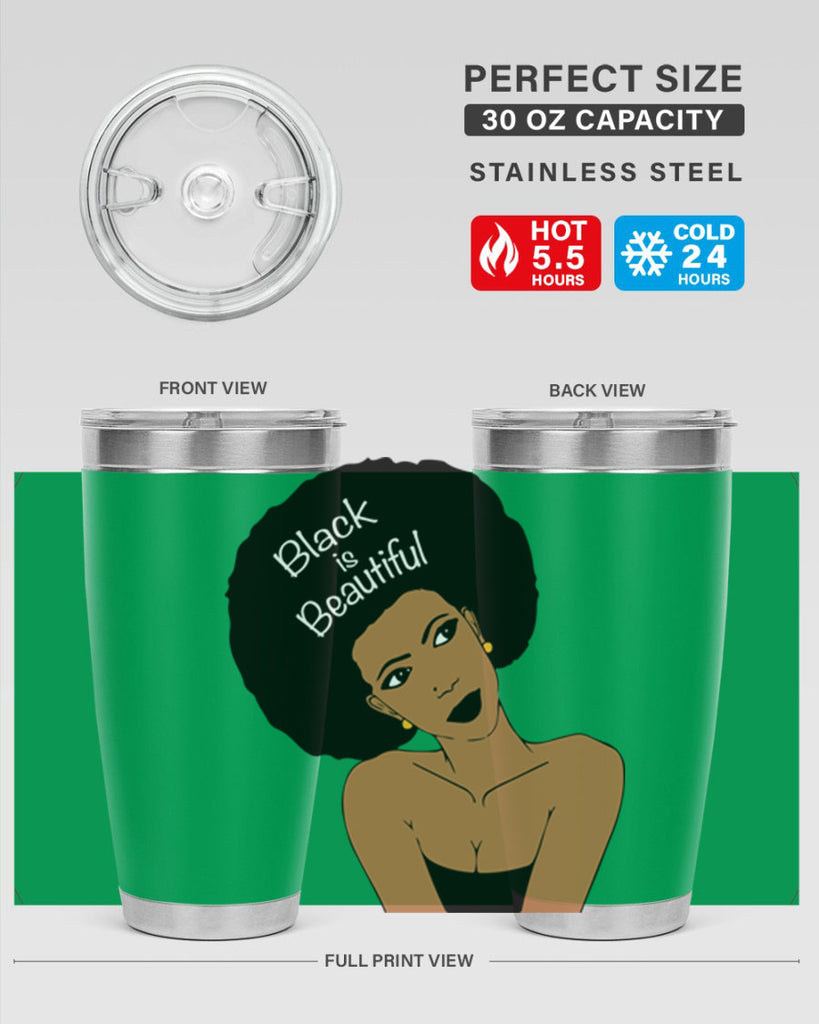 black is beautiful 13#- women-girls- Tumbler